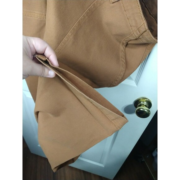 Ava & Viv Woman 30W Chino Flat Front Brown Casual Pants Travel Office Pocket - Picture 8 of 11